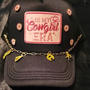 Cowgirl Era Trucker Hat with Pink Accents